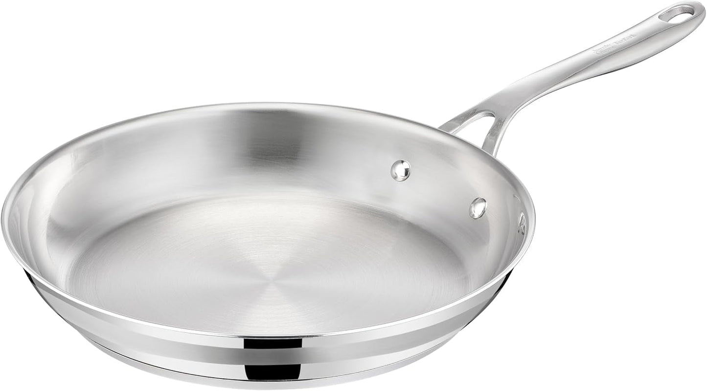 Jamie Oliver fra Tefal Cook Smart stegepande 28Cm, Ucoated rustfrit stål, Velegnet til induktion Gryder og pander Naty Shop Standardtitel
