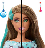 Barbie-festdukke uden æske og tilbehør Fødselsdagskæledyrsserie 10 overraskelsesfeststjernesæt inklusive farveskiftende effekt og kagepynt JFG72