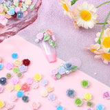 300 Stück Niedlich Blume Nail Charms, 3D Resin Blomster Camelie Rose Nägel Charms Mit Perle, Gemischt Größe Bunte Flower Nägel Deko Für Frauen Nail Art Zubehör