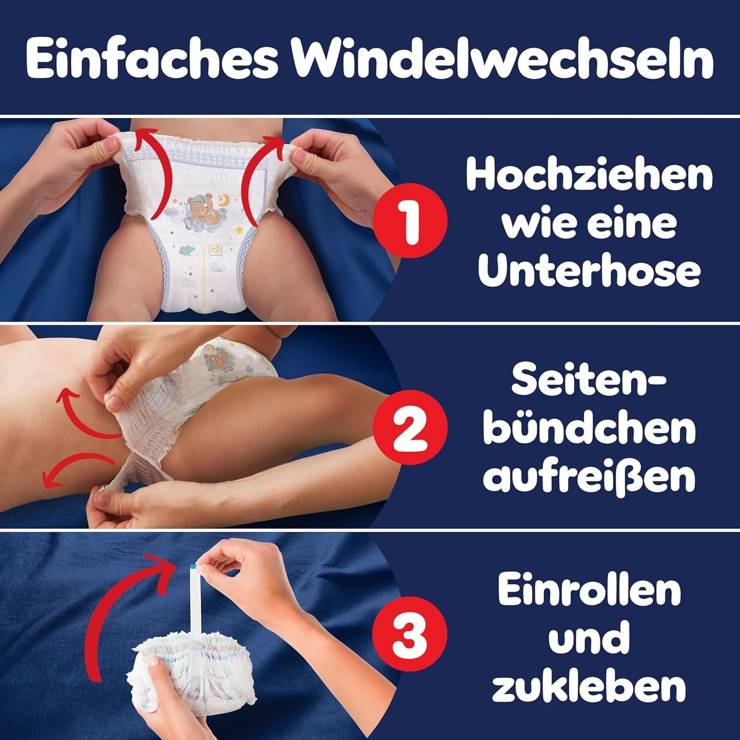 Pampers Night Pants størrelse 6 bleer, 138 stykker, 13kg-19kg, giver ekstra beskyttelse hele natten.