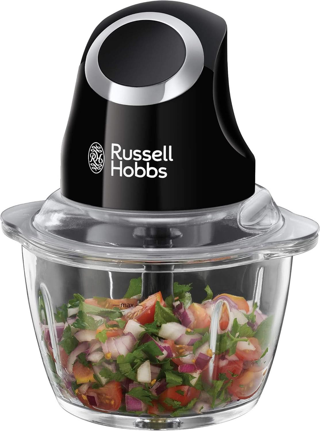 Russell Hobbs Standmixer [1.5L Glasbehälter] Matt Schwarz (Starker 0.9PS Motor, Impuls-/Ice-Crush-Funktion, Edelstahlmesser, Bpa-Frei Mixer, Elektrischer Zerkleinerer, Smoothie-Maker) 24722-56 Kitchen Naty Shop Zerkleinerer