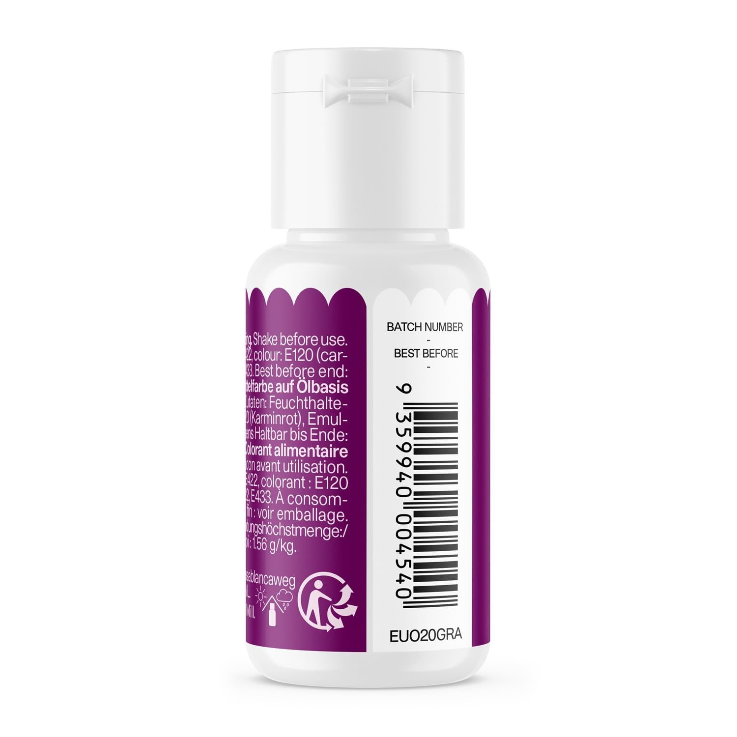 Madfarve baseret på drueolie Color Mill Oil Blend - Madfarve til chokolade, fondant, muffins, kager, bagning, makroner - Madfarve til dekoration af kager - 20 ml