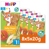 HiPP Lynx havrestænger med ferskner, fra 1 år, 8 x (5x20g)