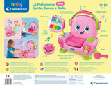 Clementoni 17755 Syngende lænestol med lyserød lyd og dans - interaktiv og multifunktionel lænestol til børn på italiensk, legetøj 1 år - Made in Italy, flerfarvet Toys Bebe Naty Shop