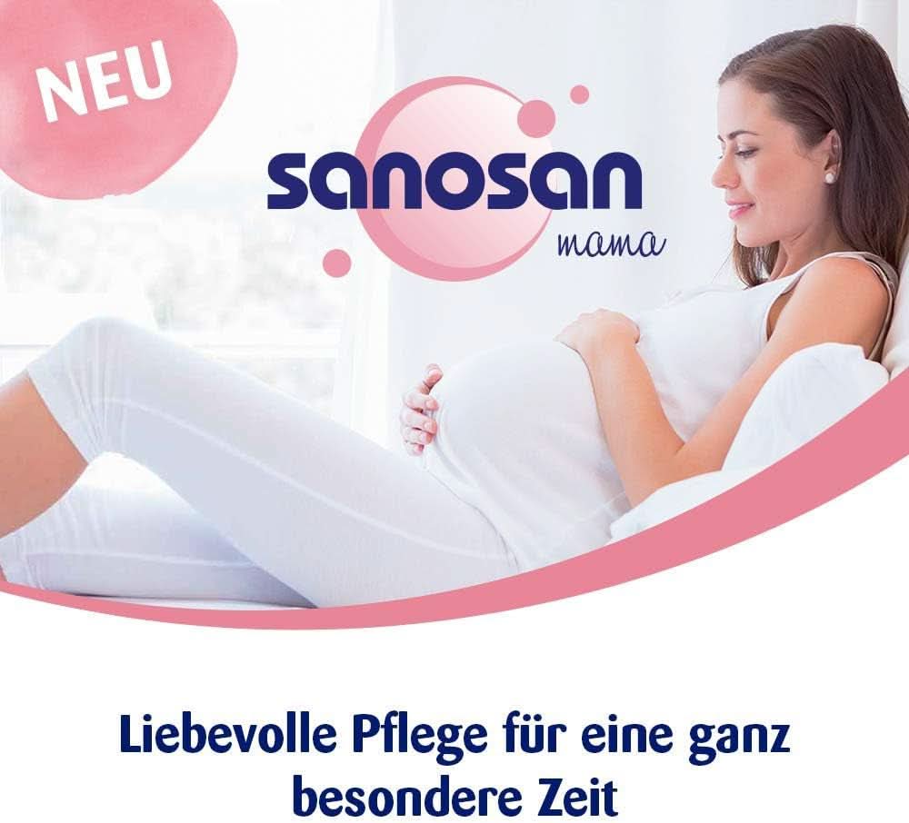 Sanosan Stretch Mark Minimiser, klinisk testet - bevist at reducere strækmærker efter graviditet, uden paraffinolie, farvestoffer, silikoner, 75 ml Kosmetik og skønhed Naty Shop