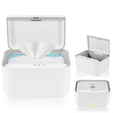 Lionelo BABYBLISS 20W Varmer til vådservietter og små håndklæder, 20W til babyer, indbygget natlys, 3 varmeindstillinger, touchpanel, holder servietterne fugtige