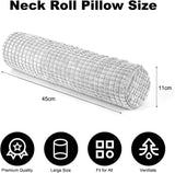 Nakkerulle med betræk, 11X45 cm rejsepude med memoryskum, pletvaskbar plys-nakkepude til lindring af nakkesmerter, nakkepude til hjemmet, kontoret, rejse Yoga rundcylindret cervikale ortopædiske puder Naty Shop