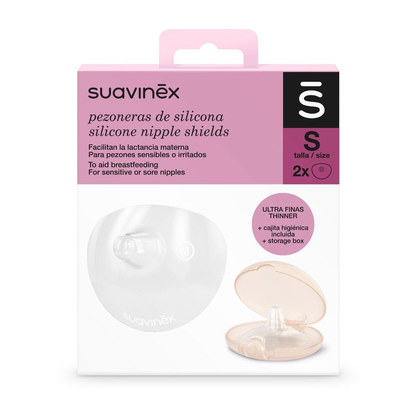 Suavinex Brustpolster Aus Silikon, Größe S, 2 Stück Tilbehør Mad og Amning Bebe Naty Shop
