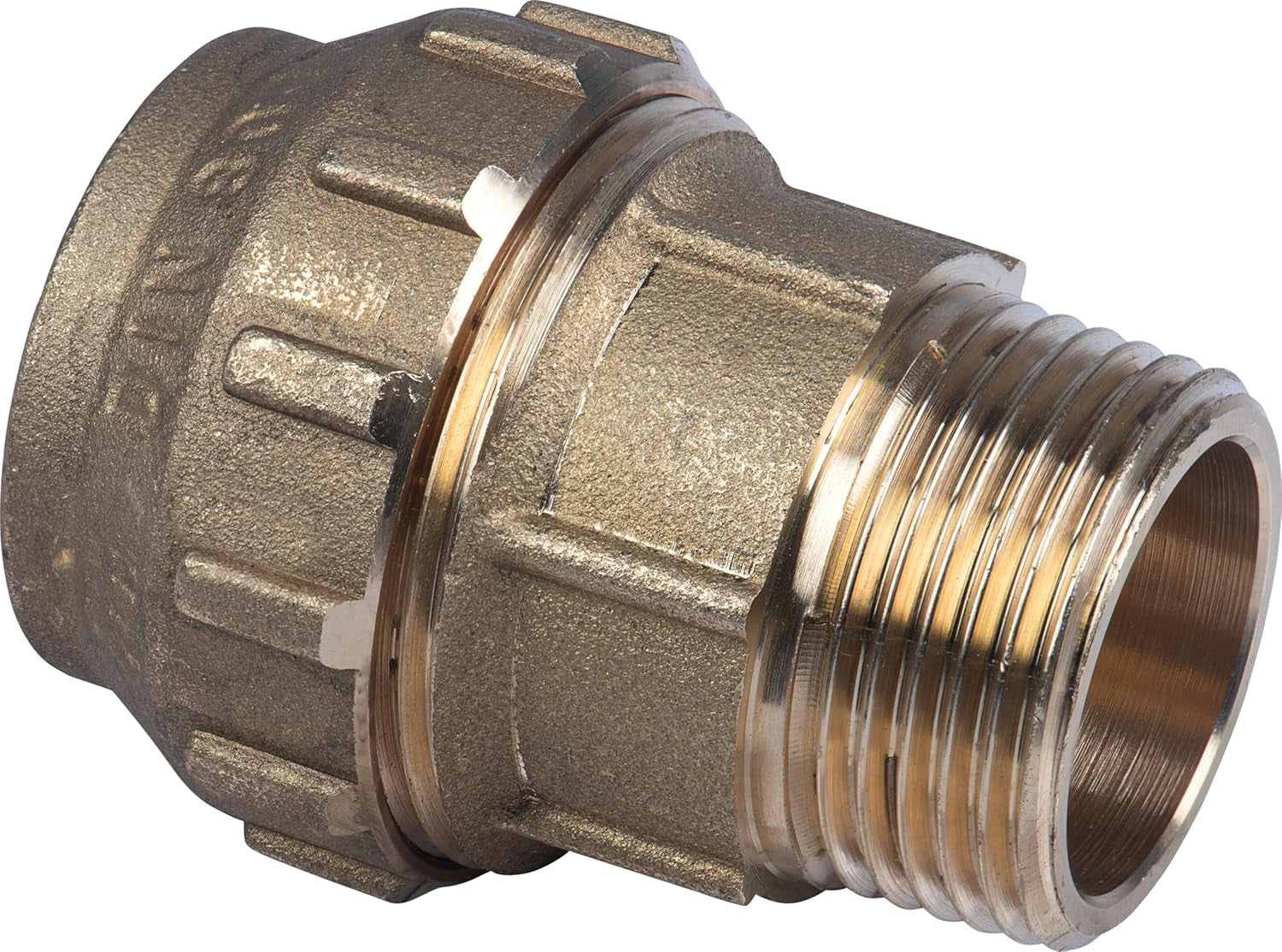 Cornat kompressionsfitting - udvendigt gevind Ø 32 mm x 1 tomme - messing - med et udvendigt gevind - PE-HD rørtilslutning / T617532