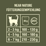GimCat Near Nature Trial Mix 12 Pack - Vådkornsfrit foder til katte fra 7 måneder med en passende art og byttedyrsspecifik opskrift - 12 poser (12 x 85g)
