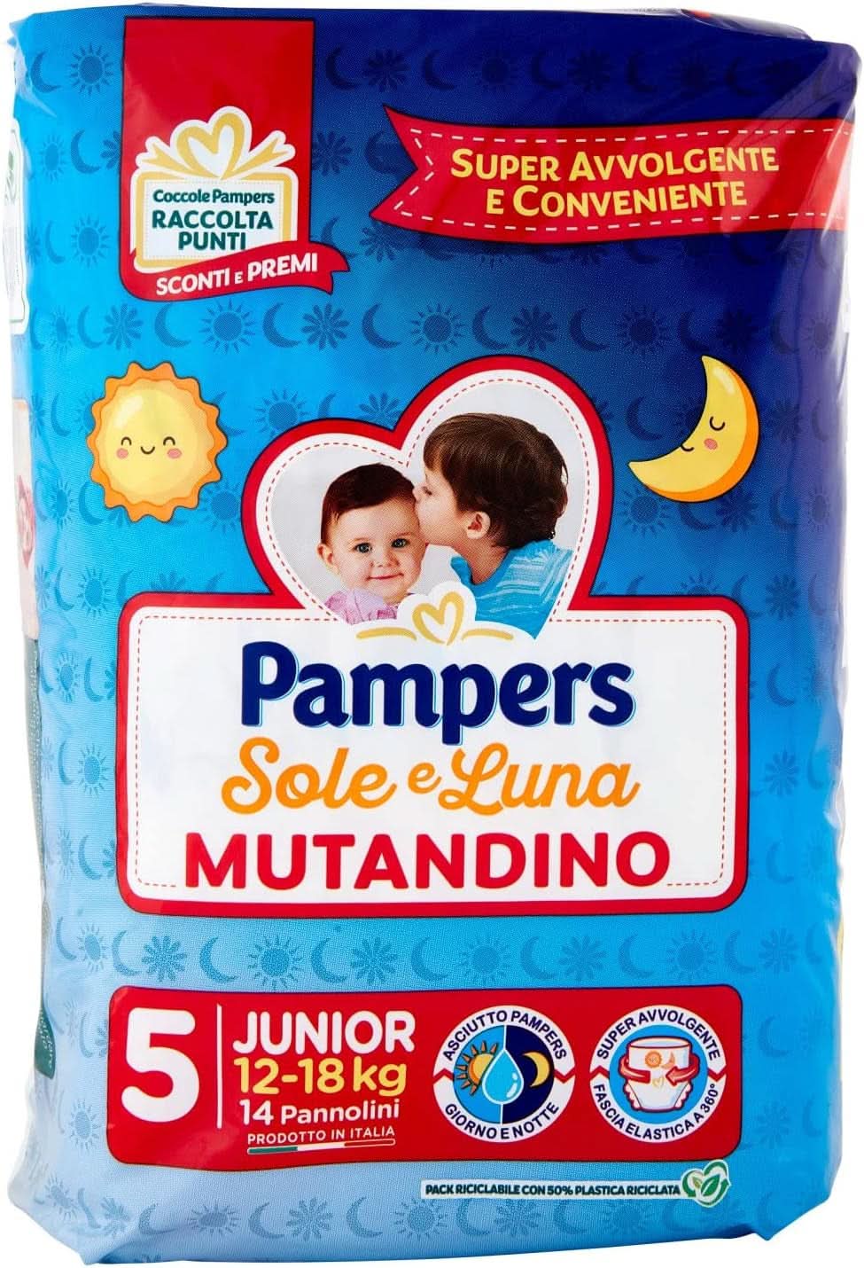 PAMPERS Sole & Luna Junior Neoprenranzug, 14 Stück Naty Shop