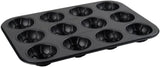 Zenker 12Er Muffinform – Muffinbackblech Für Muffins Und Cupcakes Aus Der Serie Fodboldbagning– Hitzebeständiges 12Er Muffinblech Mit Antihaftbeschichtung, Schwarz Forme og bakker til bagning Naty Shop