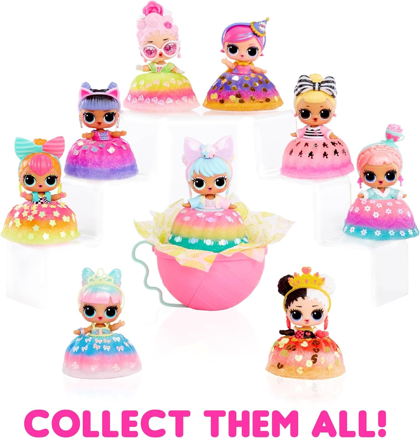 L.O.L. Overraskelse! Mix & Make Birthday Cake Tots - Med samlerdukke, gør-det-selv-kage-kjole, "bagning" og dekoration af kagen, ingredienser og glimmerdrys - Dukke med kage-kjole - Ideel til piger fra 3+ Naty Shop Dolls