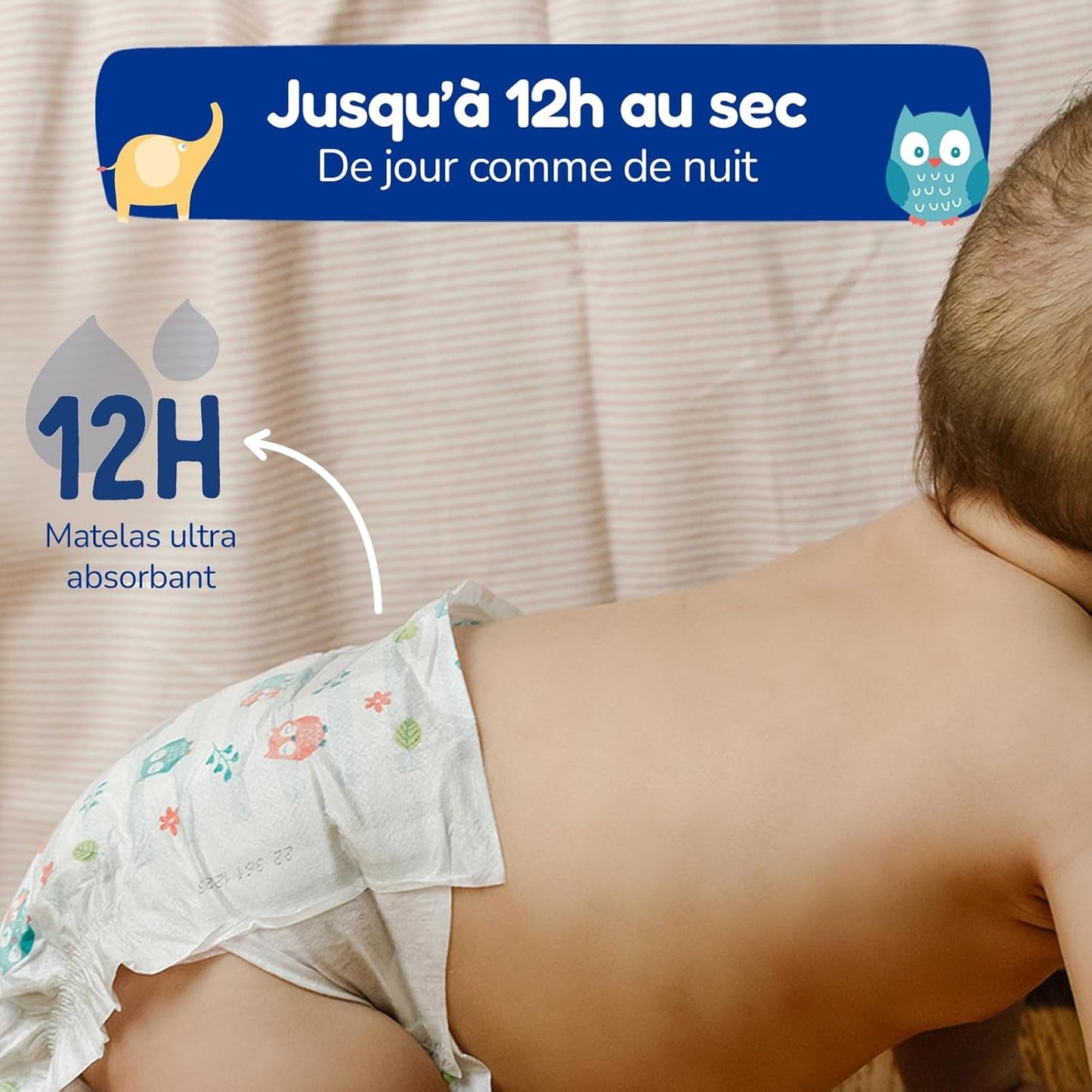 - Blestørrelse 4+ 9-20 kg – Ökologische Babywaidern – natürliche Babypflege, hypoallergen, ohne Parfüm und auslaufsicher – hermestellung in Frankreich – 126 engangsbleer – 1 måned