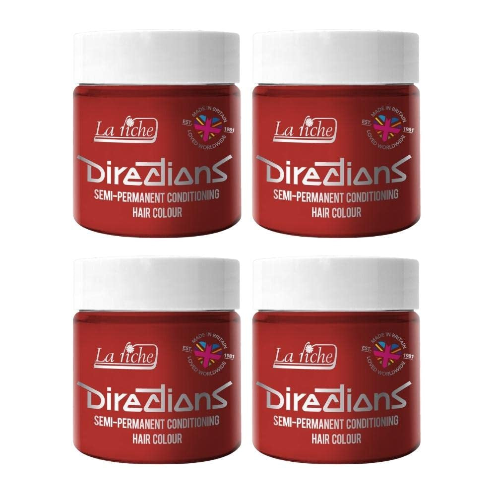 Vejledning semi-permanent hårfarve 100ml tube - Deep Purple Naty Shop Poppy rød hårfarve 100 Ml (pakke med 4)