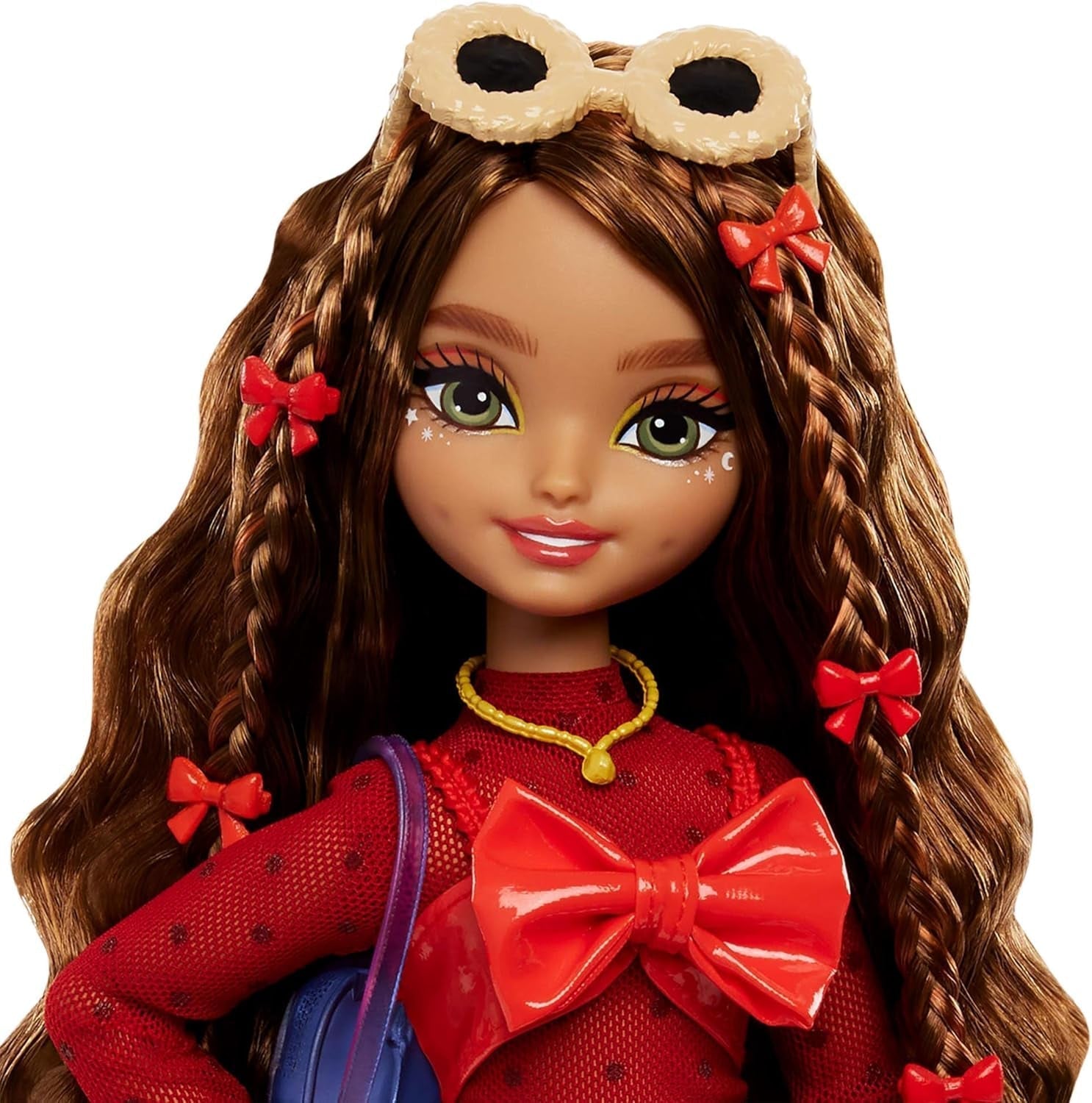 Barbie Dream Besties dukke og tilbehør, bevægelig Teresa-modedukke med brunt hår og hårspænder, 10 stykker videospilstema, HYC23 Naty Shop-dukker