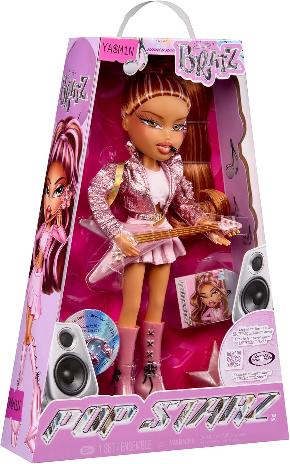 BRATZ Pop Starz Yasmin – Modedukke med samler charme, outfit og musikalsk tilbehør