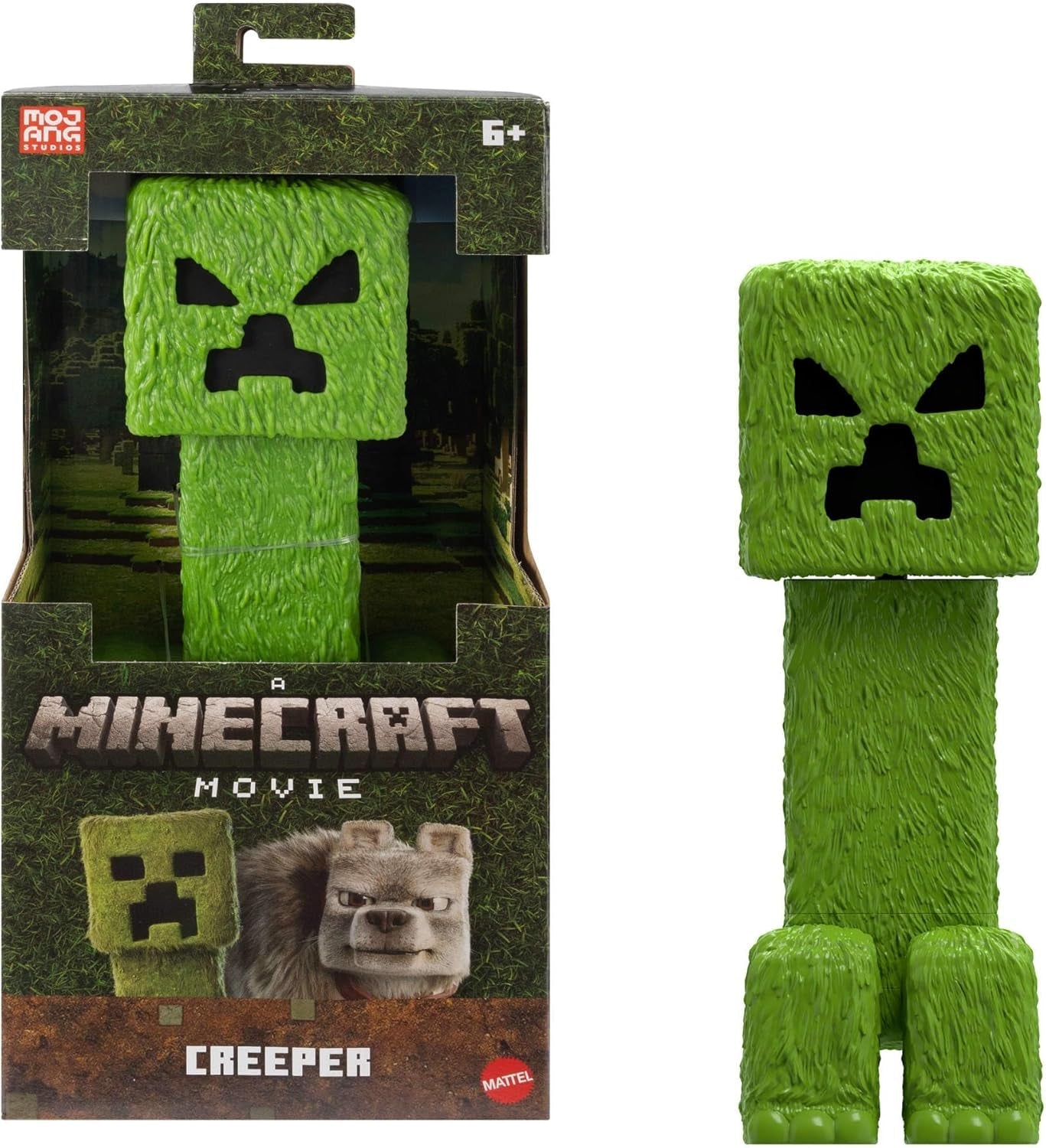 Mattel Minecraft-historiesæt med 4 actionfigurer og 3 tilbehørsmøder i oververdenen Minecraft-film inspireret samlelegetøj JFR70 actionfigurer Naty Shop Creeper med tilbehørssæt