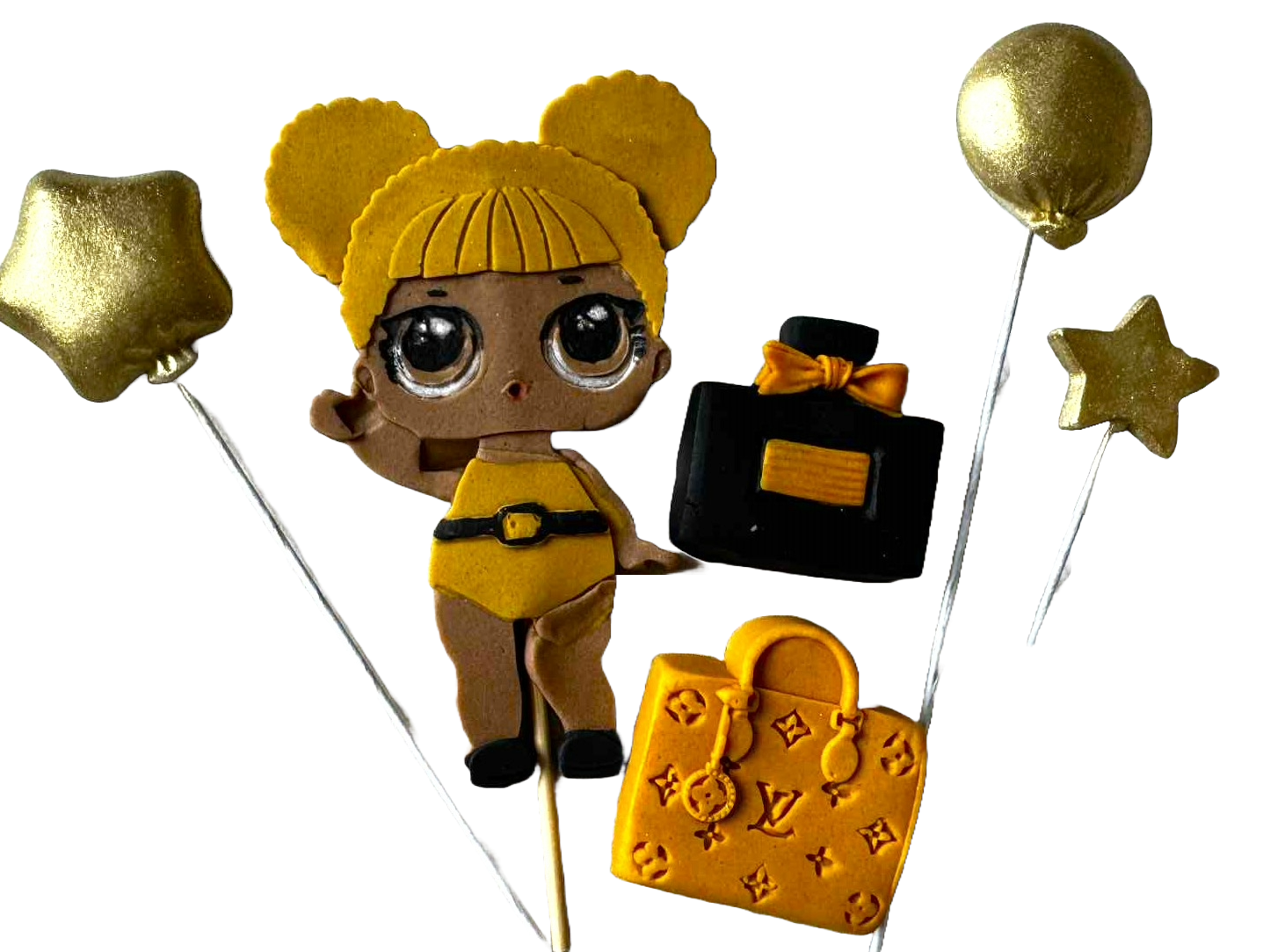 Sæt med spiselige dekorationer, LOL Dukkedekorationer fra Sugar Paste Nati Shop