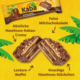 Kaba napolitanske barer 40g, 4 sprøde barer fyldt med oblater og fin hasselnøddecreme, i multipakning med original Kaba-smag