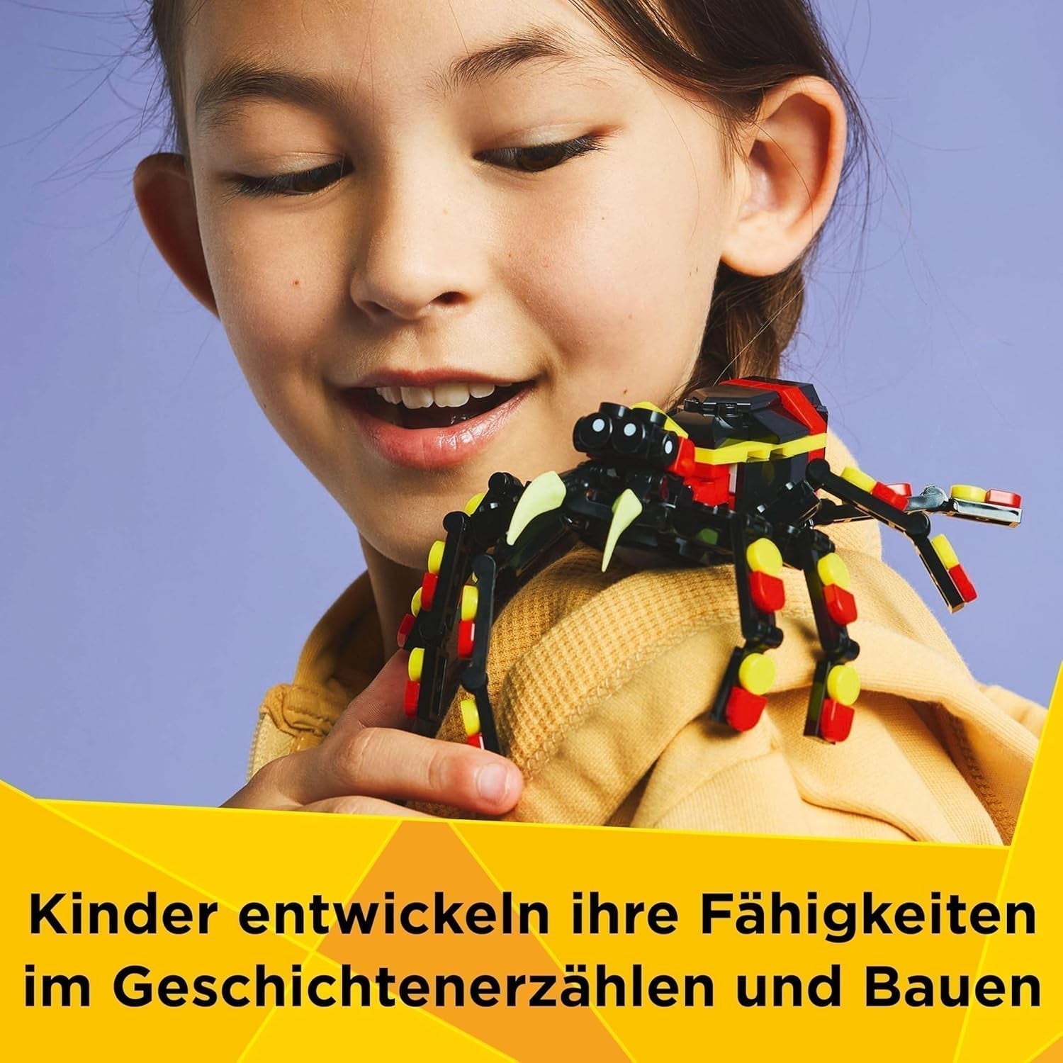 LEGO Creator 3I1 Vilde dyr: Overraskelsesedderkop - legetøj til at bygge om til en skorpion eller slangefigur - byggesæt med 3 modeller - gave til drenge og piger fra 7 år 31159 Byggesæt Besuche den LEGO-Store