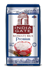 INDIA GATE Premium Basmatiris – Aromatisk, fin langkornet ris fra Indien, fin langkornet (1 x 500 g)