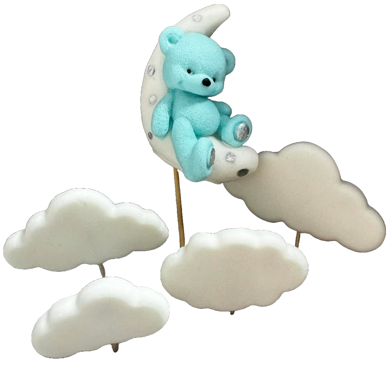 Sæt med 5 spiselige sukkerdekorationer, Ursulet Sugar Paste Decorations Naty Shop