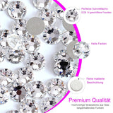 3200 Nail Stones Set FITDON Multi-Shaped Glass AB Stones og Clear Diamond Glitter AB Stones til Negle Art Decoration DIY Kits Smykker Nøgleringe Negle Accessories