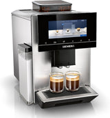 Siemens EQ900 TQ903D03 Automatisk Espressomaskine, App Control, Intuitiv Touch Display, Barista Mode, AromaBoost, Støjreduktion, Premium Kværn, Automatisk Damprensning, 1500 W, Rustfrit stål