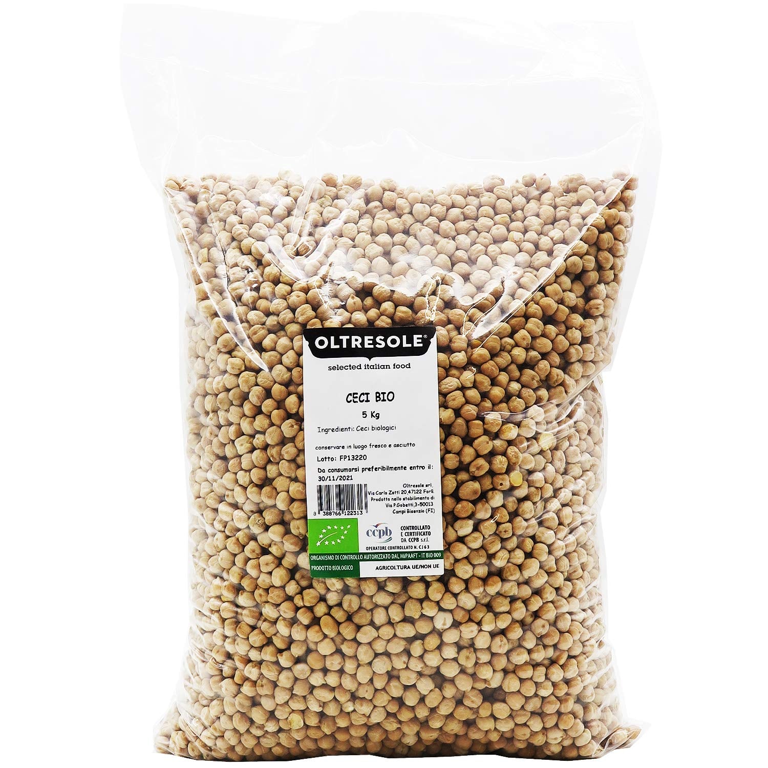 , 5 kg økologiske kikærter, økologiske tørrede bælgplanter fra kontrolleret dyrkning, korn Naty Shop Standard titel