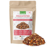 Frugtte – 100g Frugtblanding med smag med æble, hibiscus og kanel – Ziplock-pose, ca. 25 kopper – Ingen tilsætningsstoffer, pakket i Tyskland