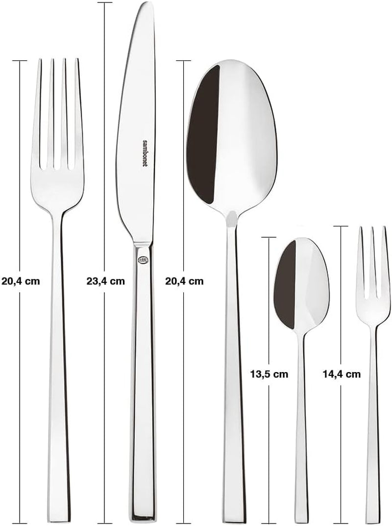 Sambonet 52562-N2 Rock rustfrit stål - Monoblok bestiksæt i rustfrit stål 18/10 Kitchen Naty Shop