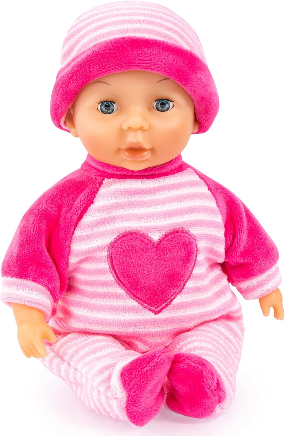Bayer Design 92802AS My First Baby 28 cm, babydukke, blød kropsdukke med sovende øjne, meget praktisk, sødt outfit, lyserød