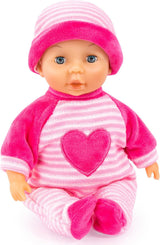 Bayer Design 92802AS My First Baby 28 cm, babydukke, blød kropsdukke med sovende øjne, meget praktisk, sødt outfit, lyserød