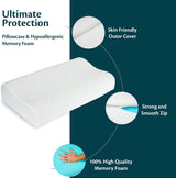 Nakkestøtte Højdejusterbar Memory Foam pude Ortopædisk og ergonomisk sengepude Nakkesmertelindrende pude Nakkestøtte og anti-snorken vaskbar polyes. Kasket Cervikal ortopædiske puder Naty Shop