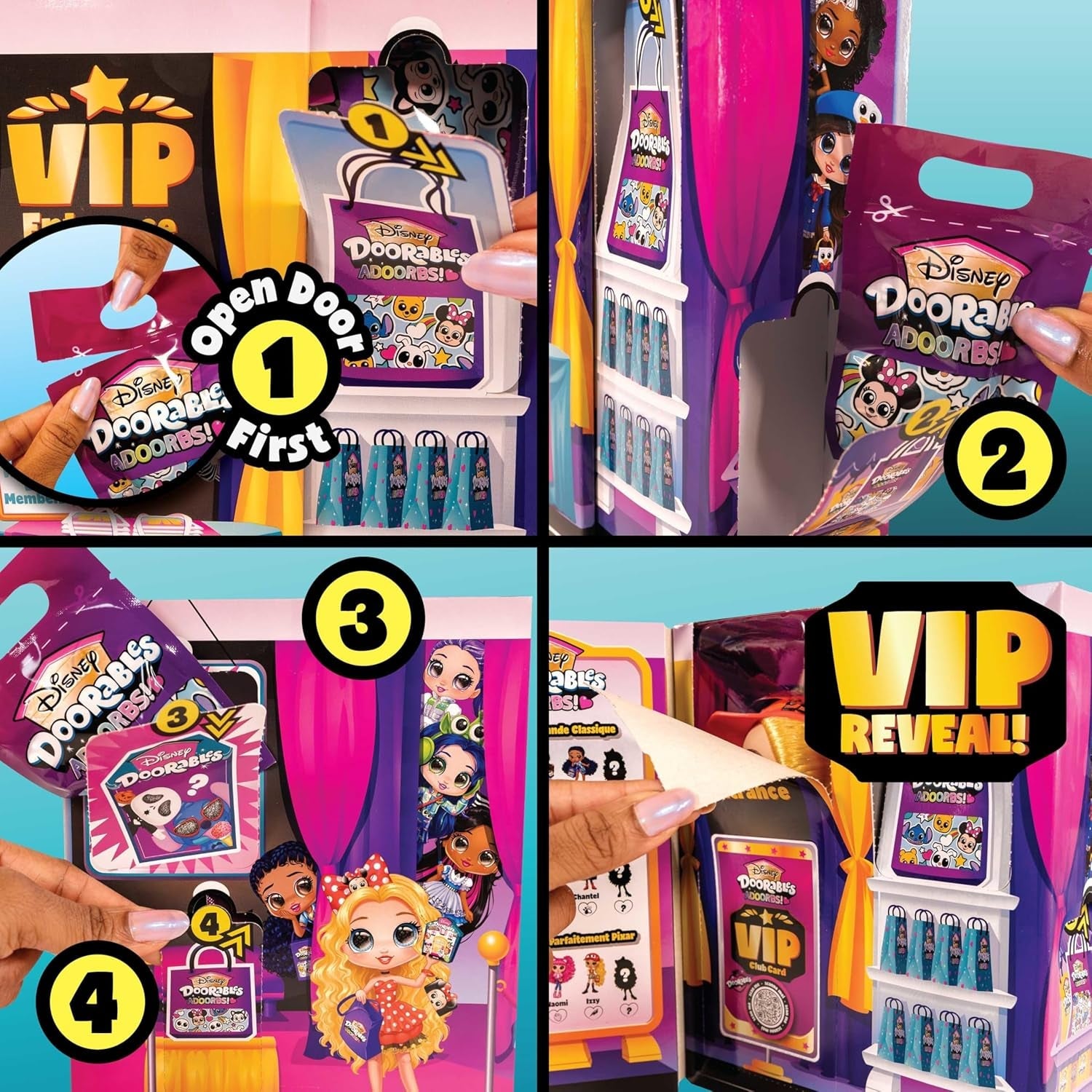 Disney Doorables Adoorbs Series 1 samlerdukker med tilbehør, 14 cm, modedukke, 5+-legetøj, Just Play