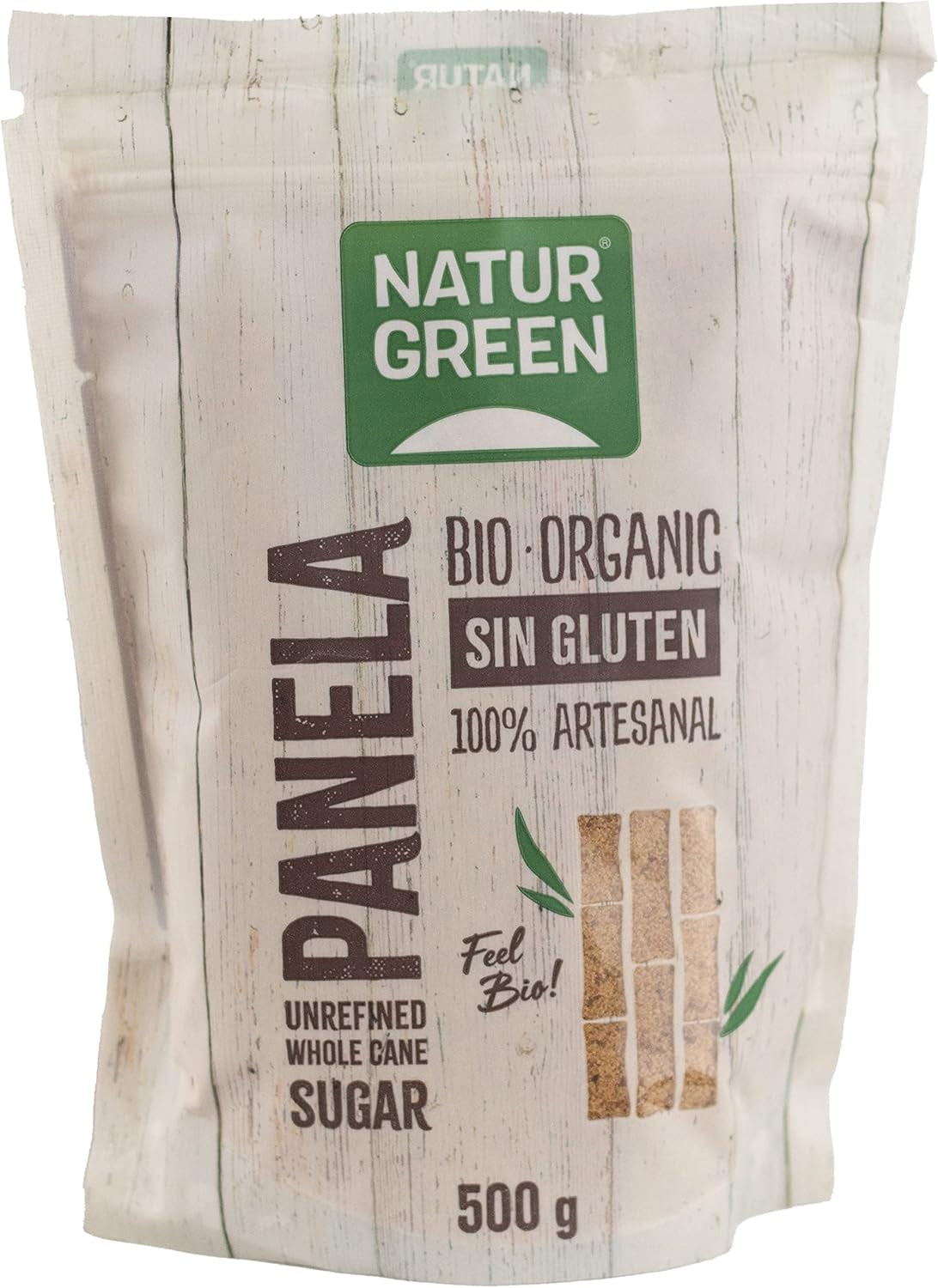 - Økologisk krystalliseret panel, rent sukker, økologisk sødemiddel, naturlig sukkerrørsjuice - 500 g, pakke med 12 sødemidler Naty Shop Standard titel