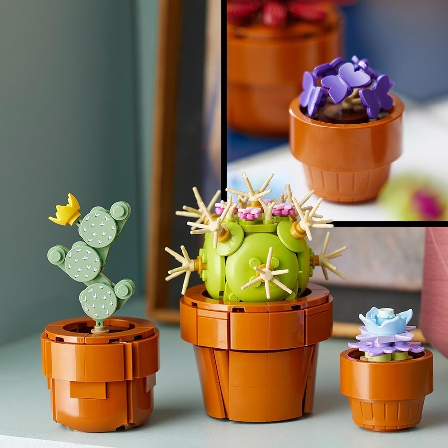 LEGO Icons miniplanter, 9 byggebare kunstige blomster, botanisk samlingssæt til voksne med bygbar terrakottapotte, boligdekoration, gave til kvinder og mænd 10329 byggesæt Besuche den LEGO-Store