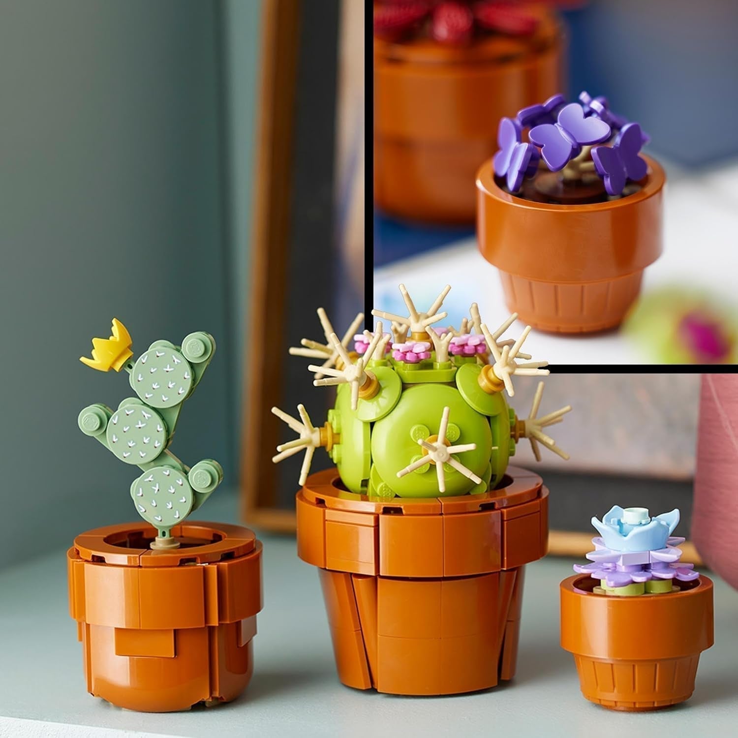 LEGO Icons miniplanter, 9 byggebare kunstige blomster, botanisk samlingssæt til voksne med bygbar terrakottapotte, boligdekoration, gave til kvinder og mænd 10329 byggesæt Besuche den LEGO-Store