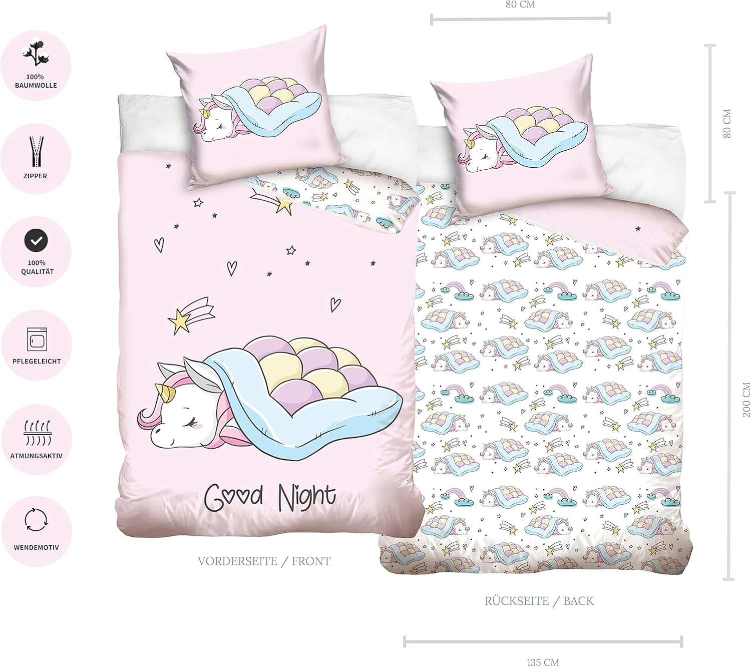 Sengetøj, Unicorn, Termana, til teenagere Sengetøj - børn Naty Shop