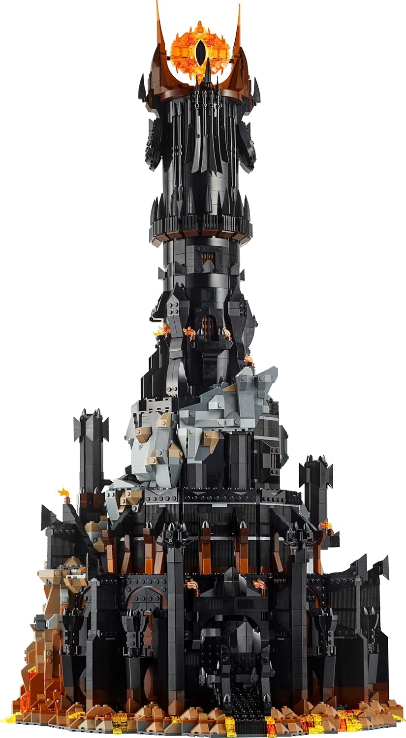 LEGO Ikoner Ringenes Herre: Barad-Door voksenbyggesæt med Sauron, Gothmog, Orc, Frodo, Sam og Gollum Minifigurer Film Memorabilia Fan Samlerobjekt 10333 Byggesæt Beuche den LEGO-Store