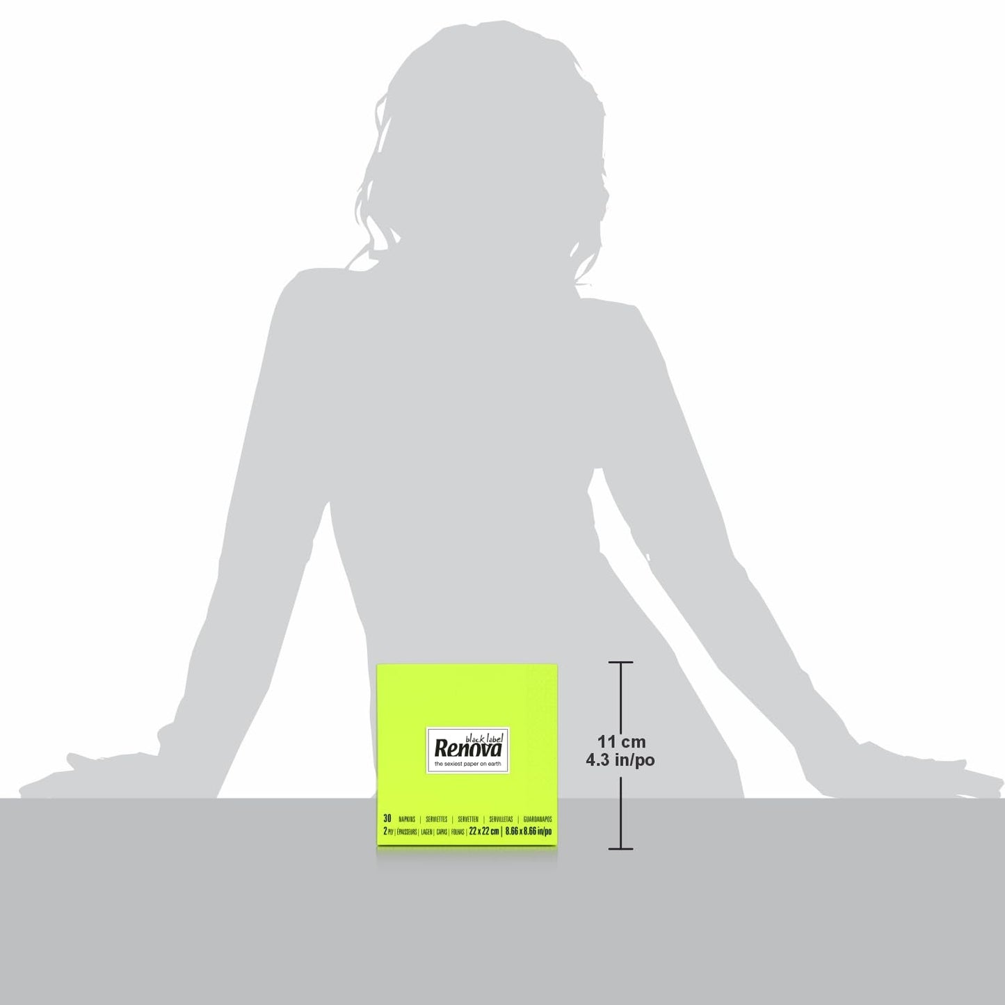 Renova Cocktail Green Paper Servietter - 30 servietter