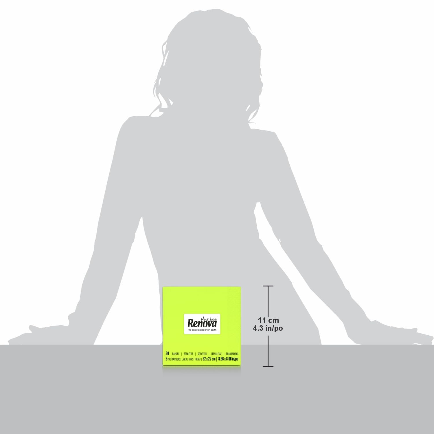 Renova Cocktail Green Paper Servietter - 30 servietter