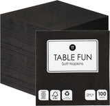 Table Kind 100 hvide bløde servietter i løs vægt, højkvalitetsservietter til fest, catering og daglig brug, FSC, bæredygtige og genanvendelige, fremstillet i EU | 2-lags | 33 cm