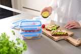Emsa 508558 Clip & Close fødevareopbevaringsbeholdere | 3 dele sæt | 3 x 1 liter | -40 til +100 grader | plastik | 100% forseglet | speciel forsegling for friskhed Naty Shop madopbevaringskasser