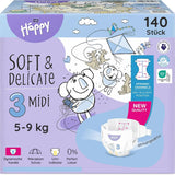 Bella Baby Happy Premium bleer, str. 6, Junior Extra, 15+ kg, 96 styk, DERMATEST og OEKO-TEX Seal, engangs babybleer