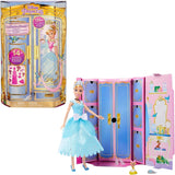 Mattel DISNEY Princess Askepot - Bevægelig dukke med glitrende outfit, aftagelige sko og tiara, kambart hår til frisørsjov, til alderen 3 og opefter, HLW06 Naty Shop Dolls Accessories