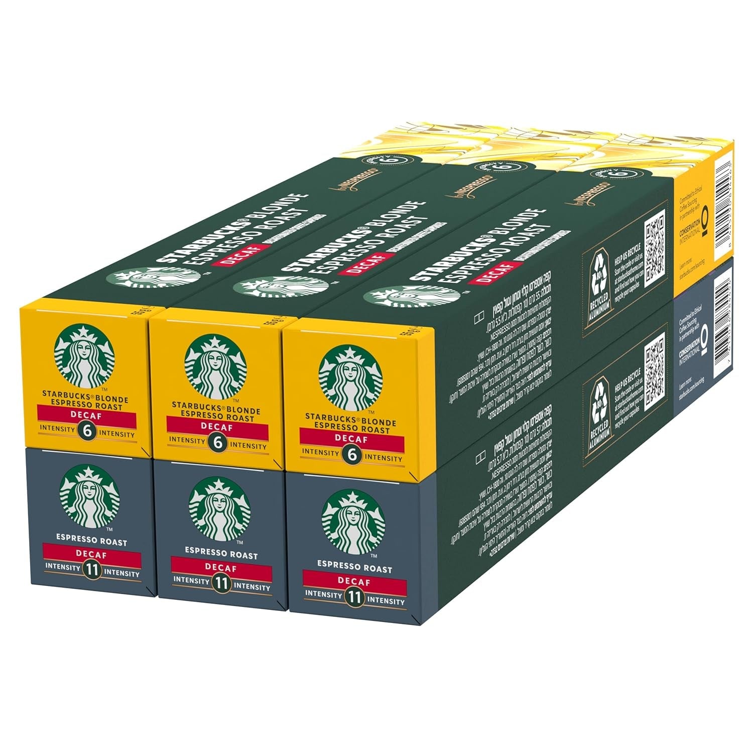 STARBUCKS Explorer Pack Decaf fra Nespresso, Kaffeekapseln 6 x 10 (60 Kapsel) – Exklusiv hos Amazon