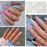 Nagelsticker Sæt Für Einzigartiges Nageldesign, 4 Blatt Frühlingsthemen Nail Art Tilbehør, Perfekt Für 3D Gel Nägel Og UV Gel Strips