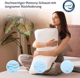 EGO HOME Pude Memory Foam Blød Ergonomisk Pude Til Ryg Sleeper Side Sleeper Nakkestøttepude med åndbart og vaskbart betræk, Oeko-Tex Certificeret, Nakkepude 75X35Cm Perne standard Naty Shop